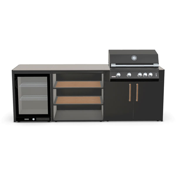 Brabura Black 4B Gas Grill Outdoor Kitchen 