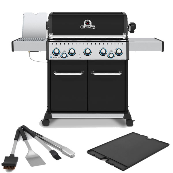 Broil King Baron 590 IR 5 Burner Gas Barbecue | Rotisserie + <span style='color: #006666;'>FREE GRIDDLE & TOOL SET</span>