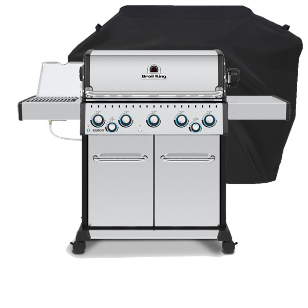 Broil King Baron S590 IR 5 Burner Gas Barbecue | Rotisserie + <span style='color: #006666;'>FREE COVER</span>