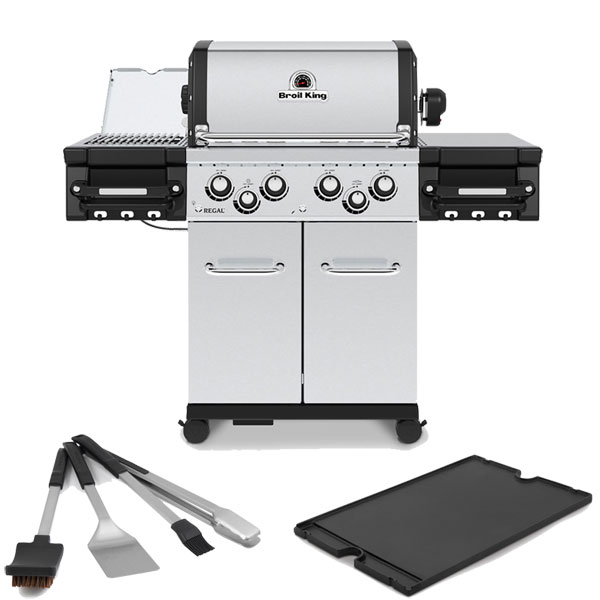 Broil King Regal S490 IR Gas Barbecue | Rotisserie + <span style='color: #006666;'>FREE GRIDDLE & TOOL SET</span>