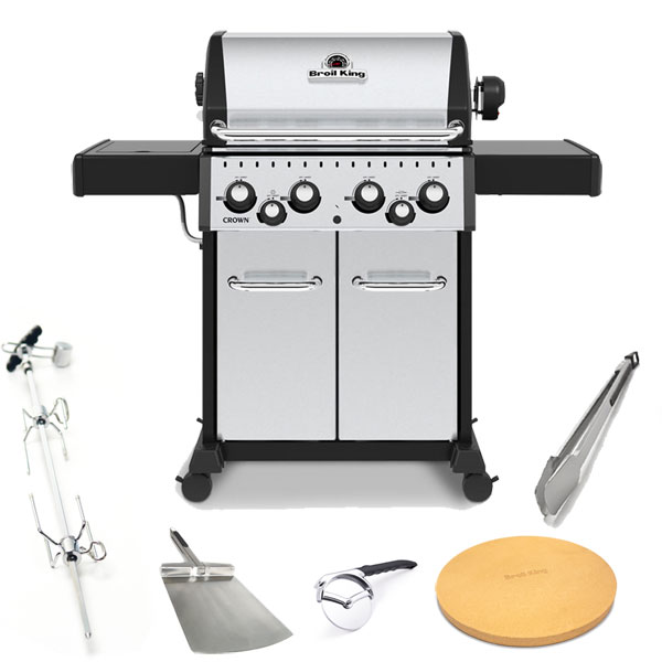 Broil King Crown S490 Gas Barbecue | Rotisserie + <span style='color: #006666;'>FREE COVER + ACCESSORIES</span>