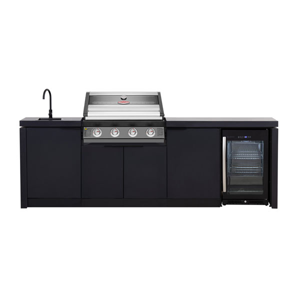 Cabinex Classic Outddor Kitchen with Fridge + Beefeater 1600E Series 4 Burner Barbecue