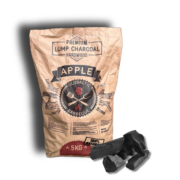 Globaltic Barbecue Apple Lumpwood Charcoal 5 Kg