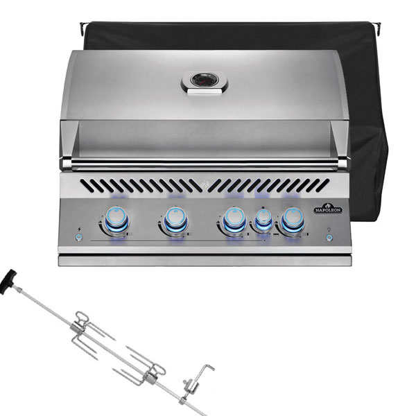 Napoleon 700 Series BIG32RBPSS-1 Built In Gas Barbecue | Rotisserie + <span style='color: #006666;'>FREE COVER + ACCESSORY</span> 