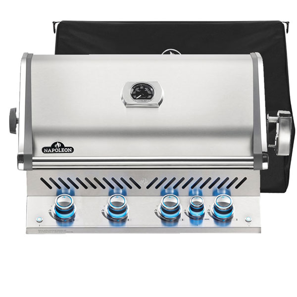 Napoleon Prestige BIPRO500 Built-In Gas Barbecue BIPRO500RBPSS-3 | Rotisserie + <span style='color: #006666;'>FREE COVER + ACCESSORY</span> 