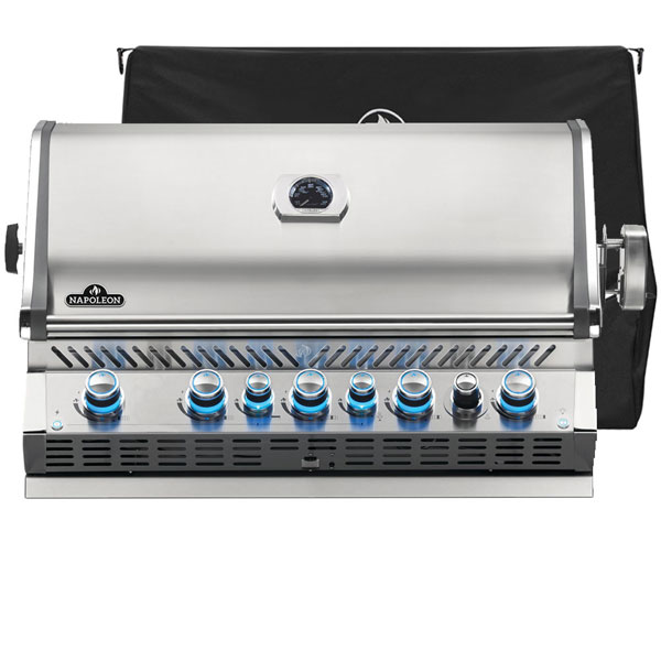 Napoleon Prestige BIPRO665 Built-In Gas Barbecue BIPRO665RBPSS-3 | Rotisserie + <span style='color: #006666;'>FREE COVER + ACCESSORY</span> 