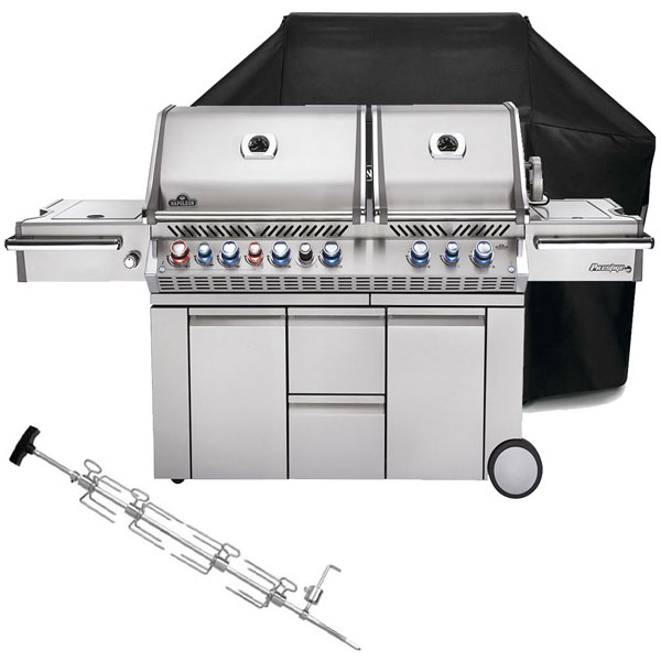 Napoleon Prestige PRO 825 RSBIPSS-3 Gas BBQ | <span style='color: #006666;'>FREE COVER + ROTISSERIE</span>