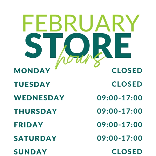 February Opening Hours Image