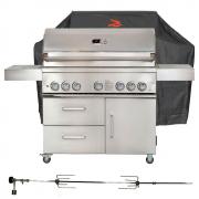 Whistler Bibury Stainless Steel 5 Burner Barbecue &#124; Cover &#43; Rotisserie - view 1