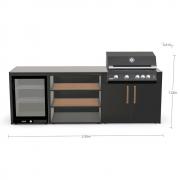 Brabura Black 4B Gas Grill Outdoor Kitchen  - view 4